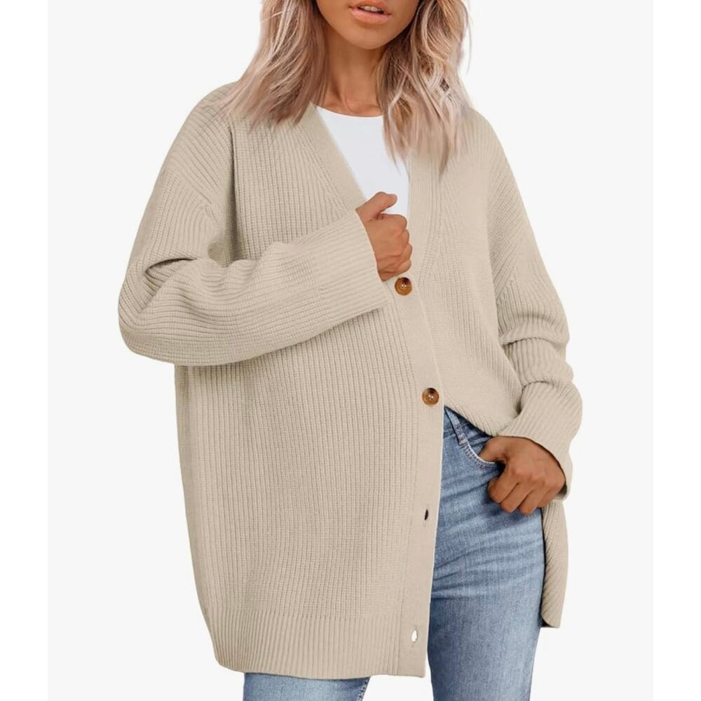 NWT oversized cream cardigan